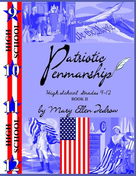 Patriotic Penmanship High School Grade 9 - 12 Book II (cursive)